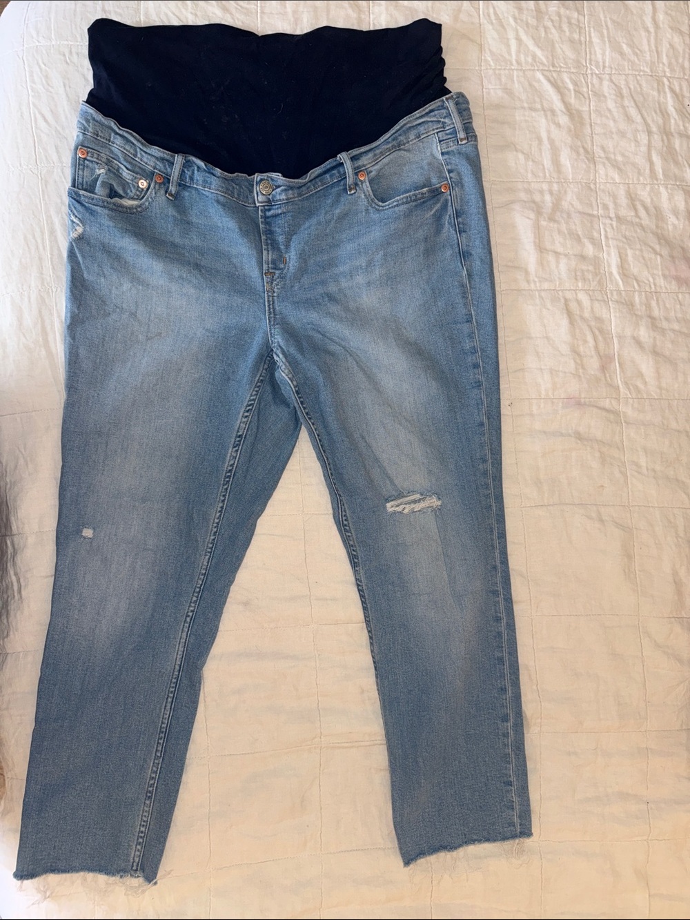 GAP Light Blue Jeans with Black Waist Panel
